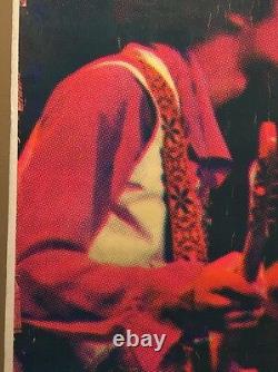 Jimi Hendrix Vintage Blacklight Poster Psychedelic Dotted 1970 Pin-up Ephemera