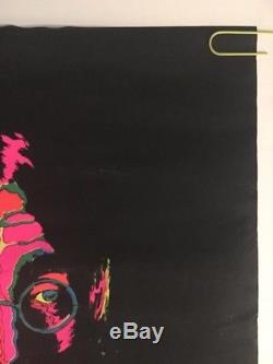 John Lennon Blacklight Vintage Poster Original Psychedelic Pin-up 1960's Retro