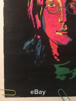 John Lennon Blacklight Vintage Poster Original Psychedelic Pin-up 1960's Retro
