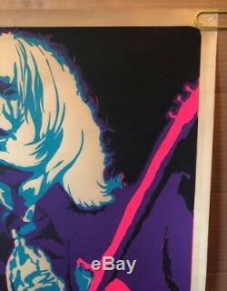 Johnny Winter Original Vintage Blacklight Poster 1970s Music Pin-up Beeghly