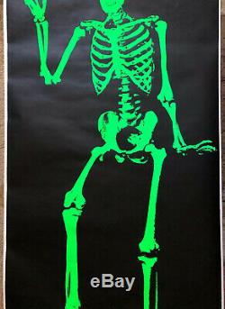 Join The Army Vintage Black Light Poster Skeleton Anti-war Peace 1970s War Pinup