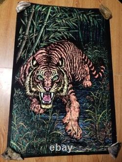 Jungle Cat Blacklight Poster 1970's Western Graphics Corporation 32 x 21.5 NOS