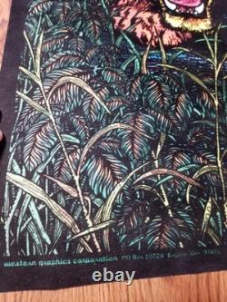 Jungle Cat Blacklight Poster 1970's Western Graphics Corporation 32 x 21.5 NOS