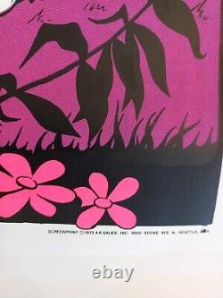 Jungle Goddess 1973 Black Light Poster A A Sales, Inc Afro Centric Art Vintage