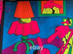 KEEP ON TRUCKIN' VINTAGE 1970's HEADSHOP BLACKLIGHT POSTER By PLATT -NICE