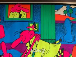 KEEP ON TRUCKIN' VINTAGE 1970's HEADSHOP BLACKLIGHT POSTER By PLATT -NICE
