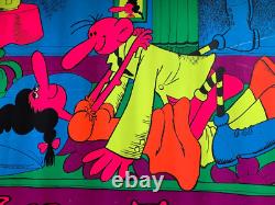 KEEP ON TRUCKIN' VINTAGE 1970's HEADSHOP BLACKLIGHT POSTER By PLATT -NICE