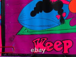KEEP ON TRUCKIN' VINTAGE 1970's HEADSHOP BLACKLIGHT POSTER By PLATT -NICE