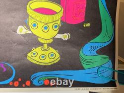 KING RICHARD NIXON 1970 VINTAGE BLACKLIGHT POSTER By WESPAC -NICE! W-157