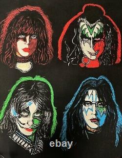 KISS BLACK LIGHT Poster FOUR FACES #834 Not AUCOIN MINT Vintage RARE