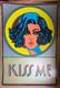 Kiss Me Vintage 1969 Blacklight Celestial Arts Poster By Carson Morris -nice