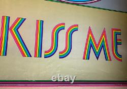 KISS ME VINTAGE 1969 BLACKLIGHT CELESTIAL ARTS POSTER By Carson Morris -NICE