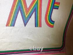 KISS ME VINTAGE 1969 BLACKLIGHT CELESTIAL ARTS POSTER By Carson Morris -NICE