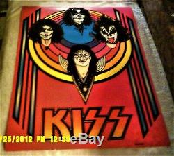 KISS Poster- Blacklight Vintage-Aucoin 1976