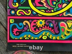 KRISHNA #900 Third Eye Blacklight Poster 1969 Vintage Orlando MacBeth Art Dragon