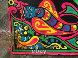 KRISHNA #900 Third Eye Blacklight Poster 1969 Vintage Orlando MacBeth Art Dragon