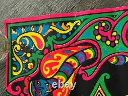 KRISHNA #900 Third Eye Blacklight Poster 1969 Vintage Orlando MacBeth Art Dragon
