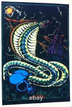 King Cobra Original 1974 Black Light Poster 23 x 35