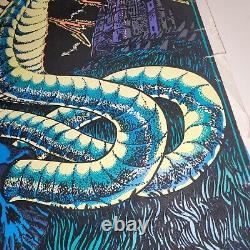 King Cobra Original Vintage 1974 Black Light Poster 23 x 35