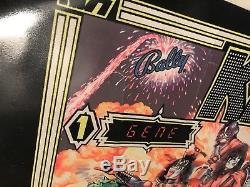 Kiss 1979 Original Aucoin Bally Blacklight Pinball Poster