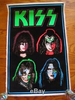 Kiss Black Light Poster 1994