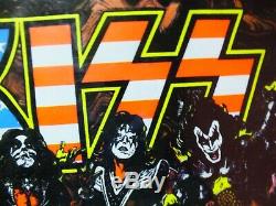 Kiss Destroyer American Flag Velvet Blacklight Poster 1998 NEVER HUNG ORIGINAL