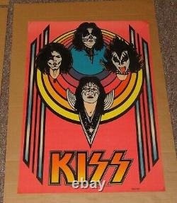 Kiss Rare Velvet Black Light Poster 1976 Velvet Aucoin Original Ace Frehley Gene