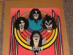 Kiss Rare Velvet Black Light Poster 1976 Velvet Aucoin Original Ace Frehley Gene