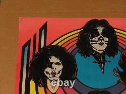 Kiss Rare Velvet Black Light Poster 1976 Velvet Aucoin Original Ace Frehley Gene