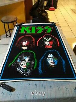 Kiss Vintage 1992 Blacklight Poster Peter Ace Paul Gene Winteland Rare