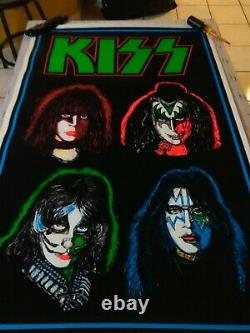 Kiss Vintage 1992 Blacklight Poster Peter Ace Paul Gene Winteland Rare
