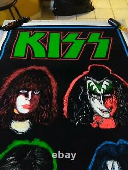 Kiss Vintage 1992 Blacklight Poster Peter Ace Paul Gene Winteland Rare