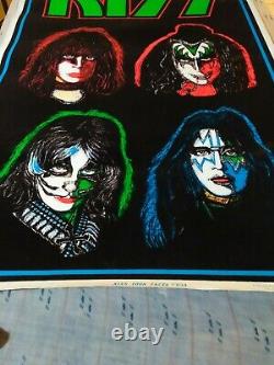 Kiss Vintage 1992 Blacklight Poster Peter Ace Paul Gene Winteland Rare