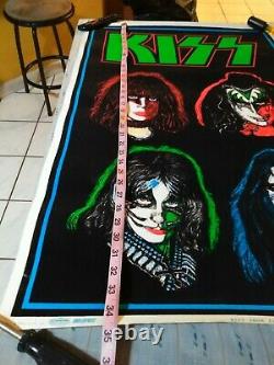 Kiss Vintage 1992 Blacklight Poster Peter Ace Paul Gene Winteland Rare