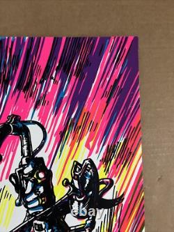Koth The Dark Angel Vintage Black light Poster Hells Angels Motorcycle 1960s