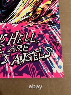 Koth The Dark Angel Vintage Black light Poster Hells Angels Motorcycle 1960s
