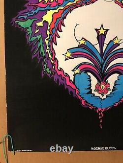 Kozmic Blues Woman Original Vintage Black Light Poster 1970 Retro Psychedelic