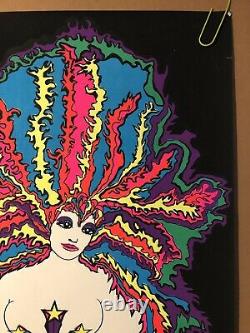 Kozmic Blues Woman Original Vintage Black Light Poster 1970 Retro Psychedelic