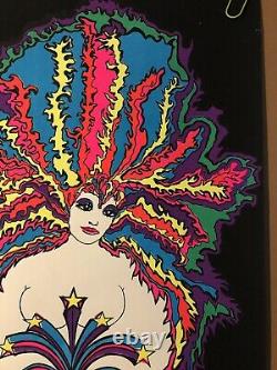 Kozmic Blues Woman Original Vintage Black Light Poster 1970 Retro Psychedelic