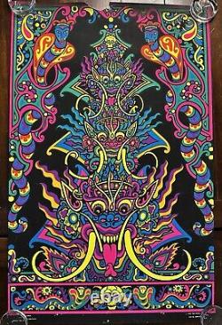 Krishna blacklight poster original vintage 1969 Macbeth