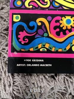 Krishna blacklight poster original vintage 1969 Macbeth