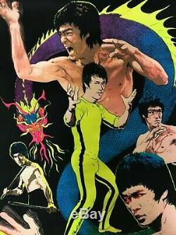 Kung-Fu King 950 Vintage Blacklight Poster 23x35 Bruce Lee Enter The Dragon DARA