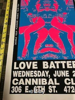 L7 Love Battery Cannibal Club Austin Tex Classic Early Frank Kozik Screen print