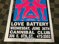 L7 Love Battery Cannibal Club Austin Tex Classic Early Frank Kozik Screen print