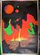 Lava Falls Vintage 1970 Blacklight Headshop Poster By Hole In The Wall