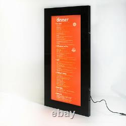 LED Outdoor Waterproof Slim Menu Poster Display Light Box 40cm80cm4cm Black