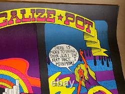 LEGALIZE POT VINTAGE 1970 HEADSHOP BLACKLIGHT POSTER By PETAGNO -NICE