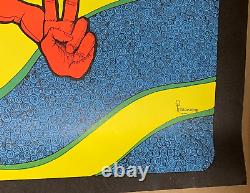 LEGALIZE POT VINTAGE 1970 HEADSHOP BLACKLIGHT POSTER By PETAGNO -NICE
