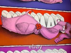 LIBRATION WOMENS LIB VINTAGE 1970 HEADSHOP BLACKLIGHT WESPAC POSTER By J SPOSATO