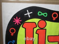LIFE Vintage black light Poster Vintage 1970's choose life peace love 19411